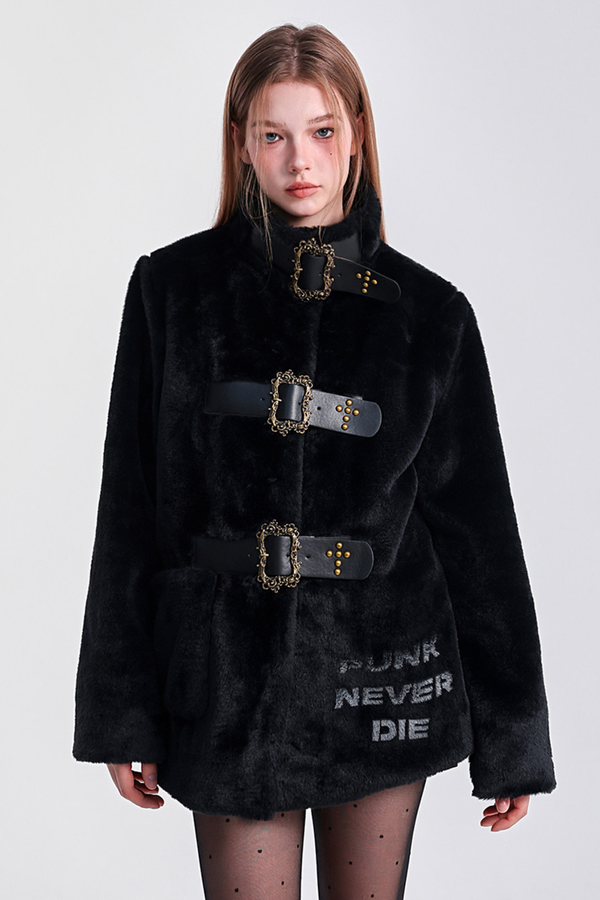 リベットカーブドスタンドカラコート