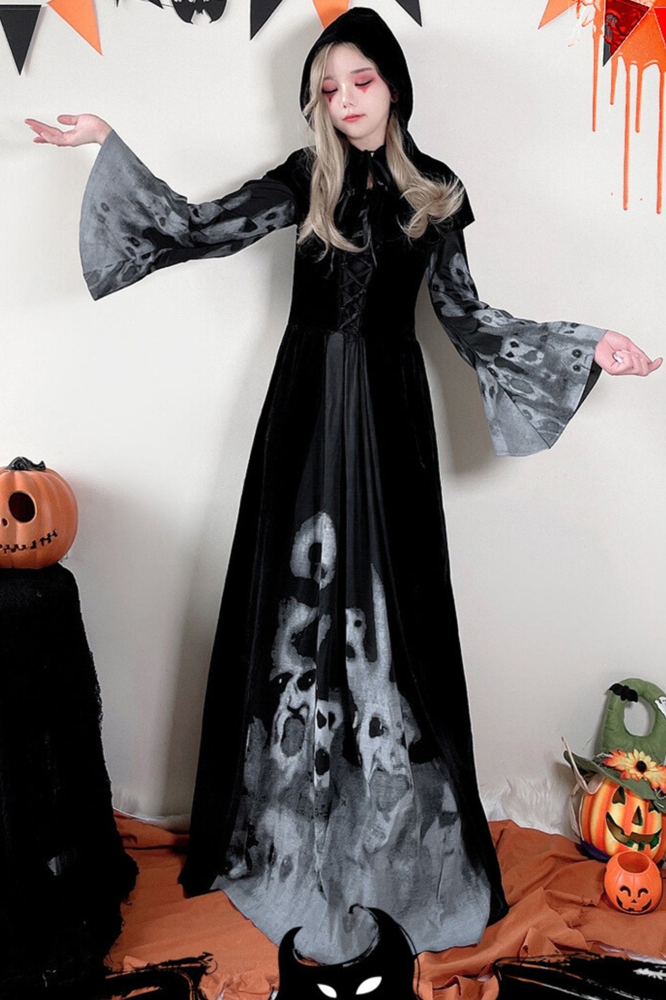 Adult Skeleton Witch Cosplay Dress Belchic Adult Skeleton Witch Cosplay Dress Belchic