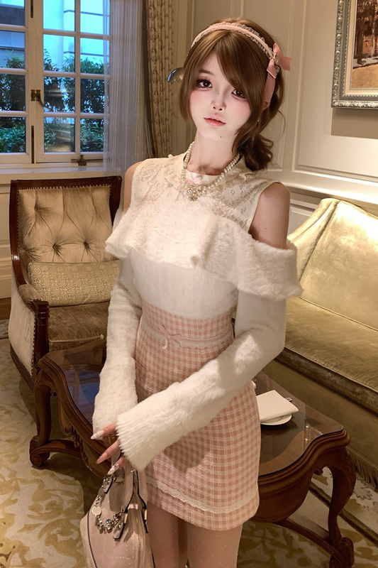 Sweet Powder Pure Off-the-shoulder Dress