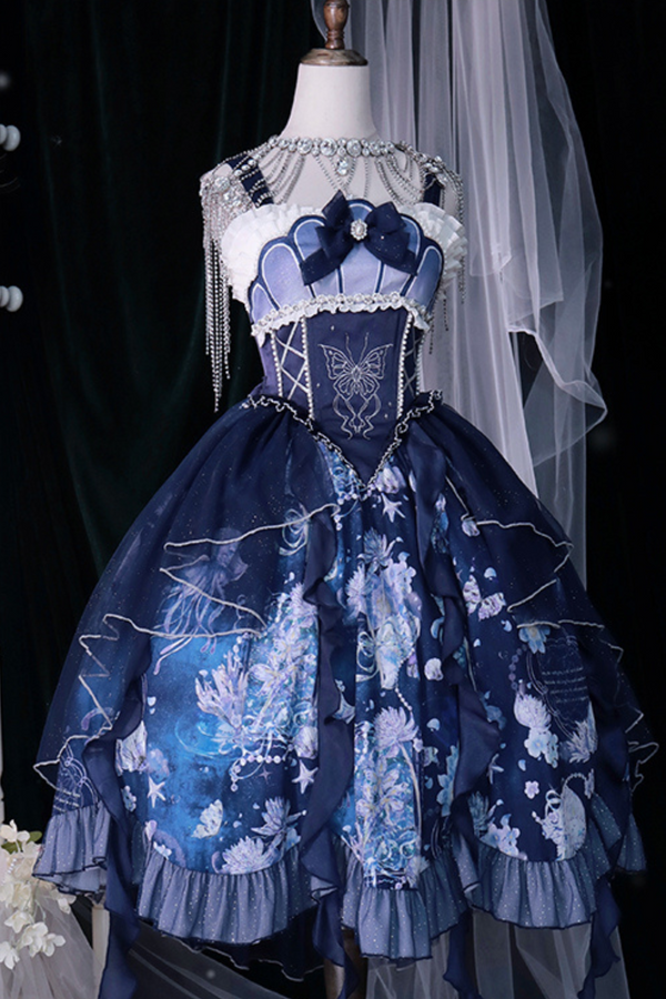 ストラップエレガントチェリーラブロリータJSK＋リストスリーブ＋ネックレス