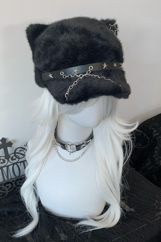 cat ear fur hat