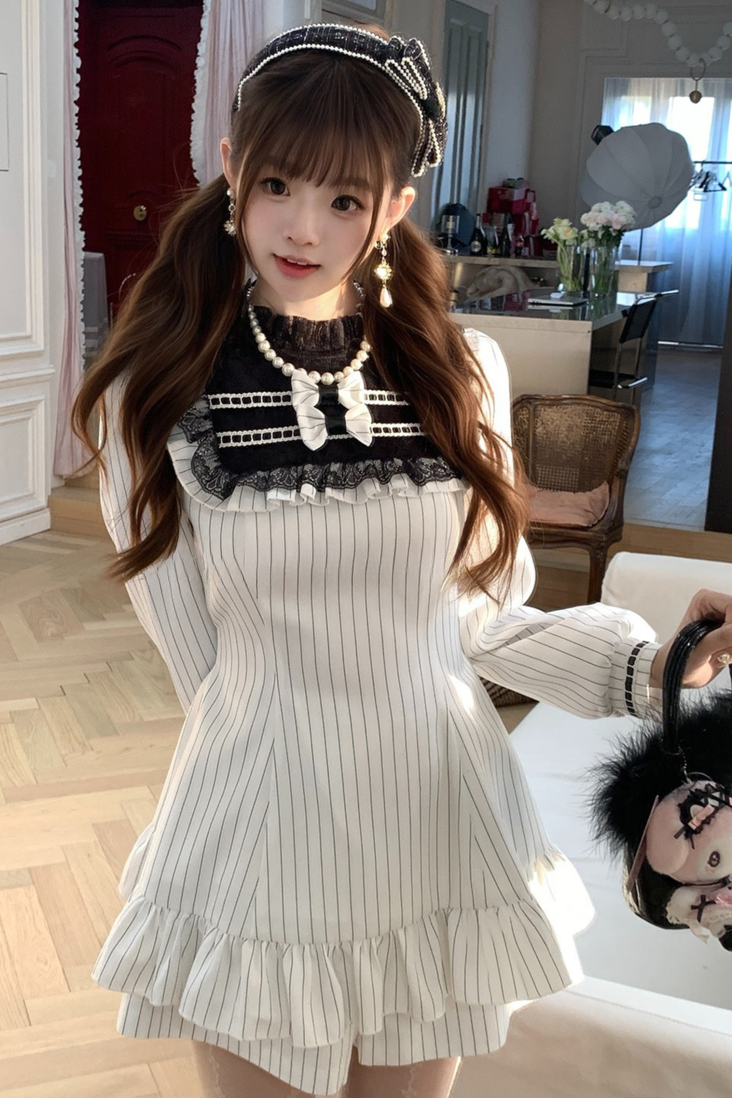 Sweet Striped Flare Dress