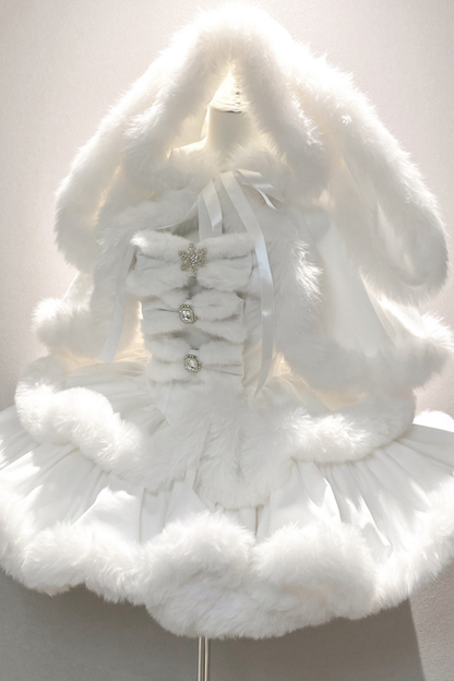 アンゴラファープリンセスドレス+ラビットマント+シアーテール