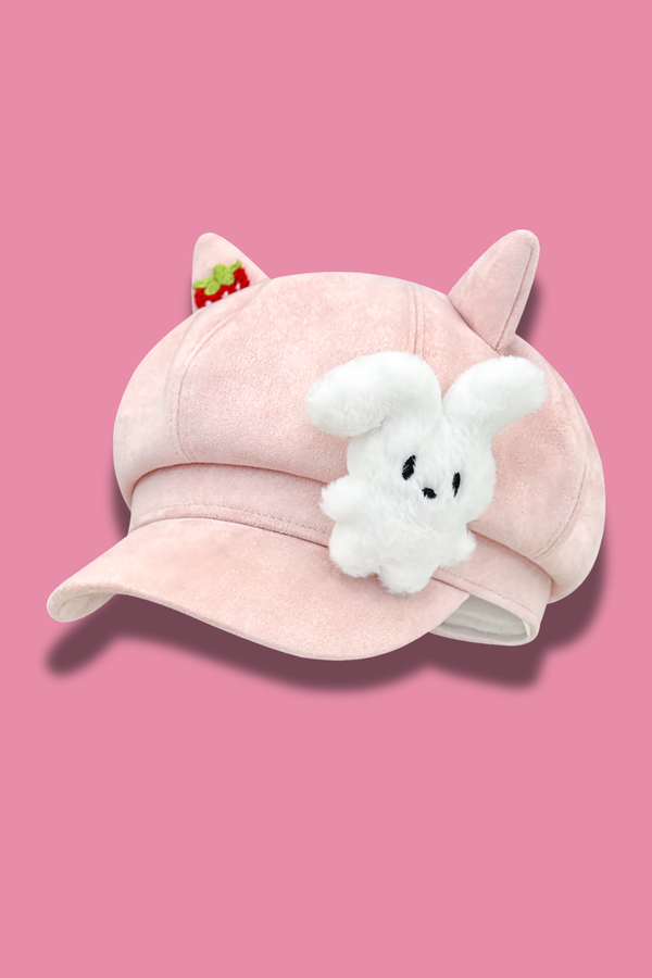 Pink Cat Ear Beret