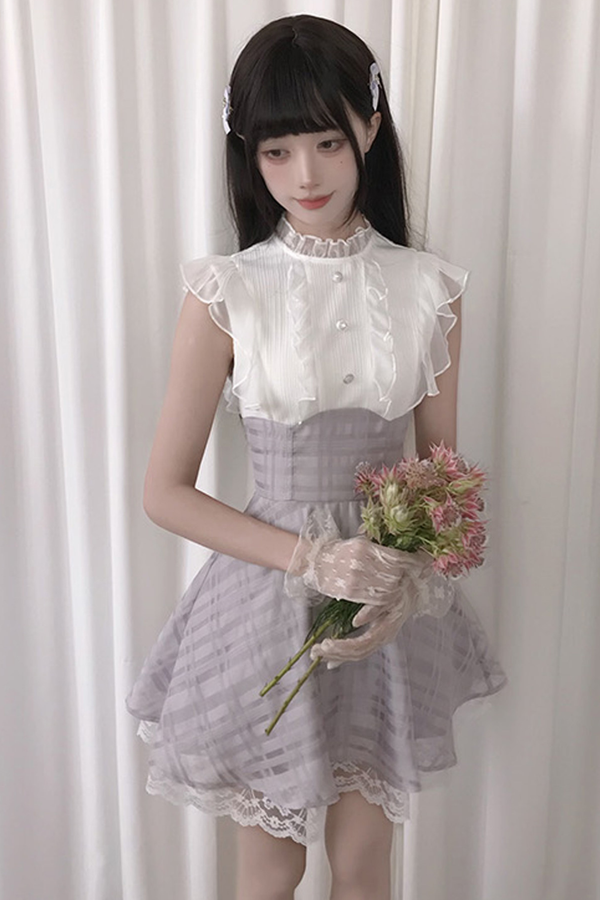 Elegant Ribbon Long Sleeve Dress