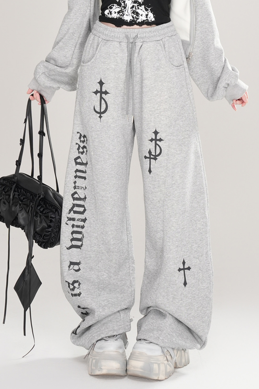 Cross Loose Casual Sweatpants