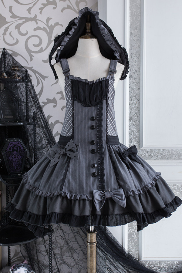 Striped Skirt + Leg Ring + Shirt