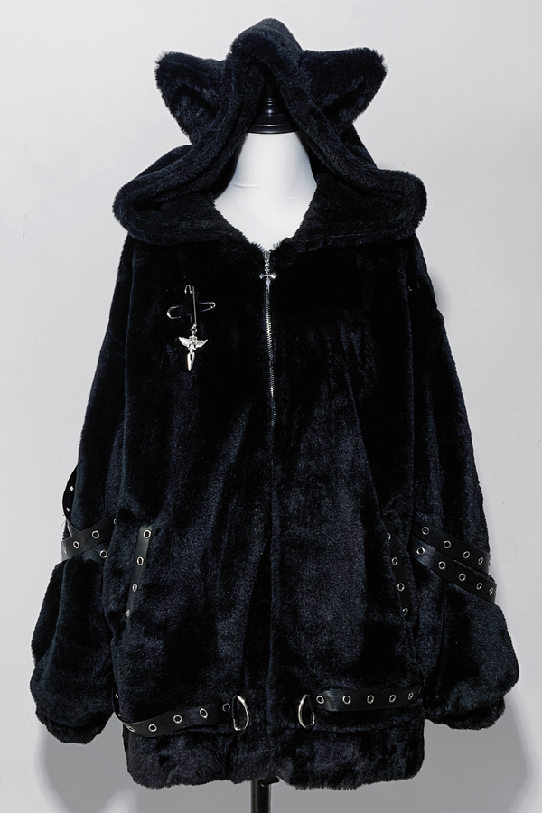 ナイトファー猫耳アウター