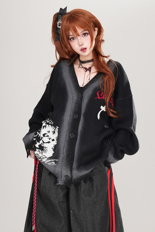 Night Rose Knit Cardigan