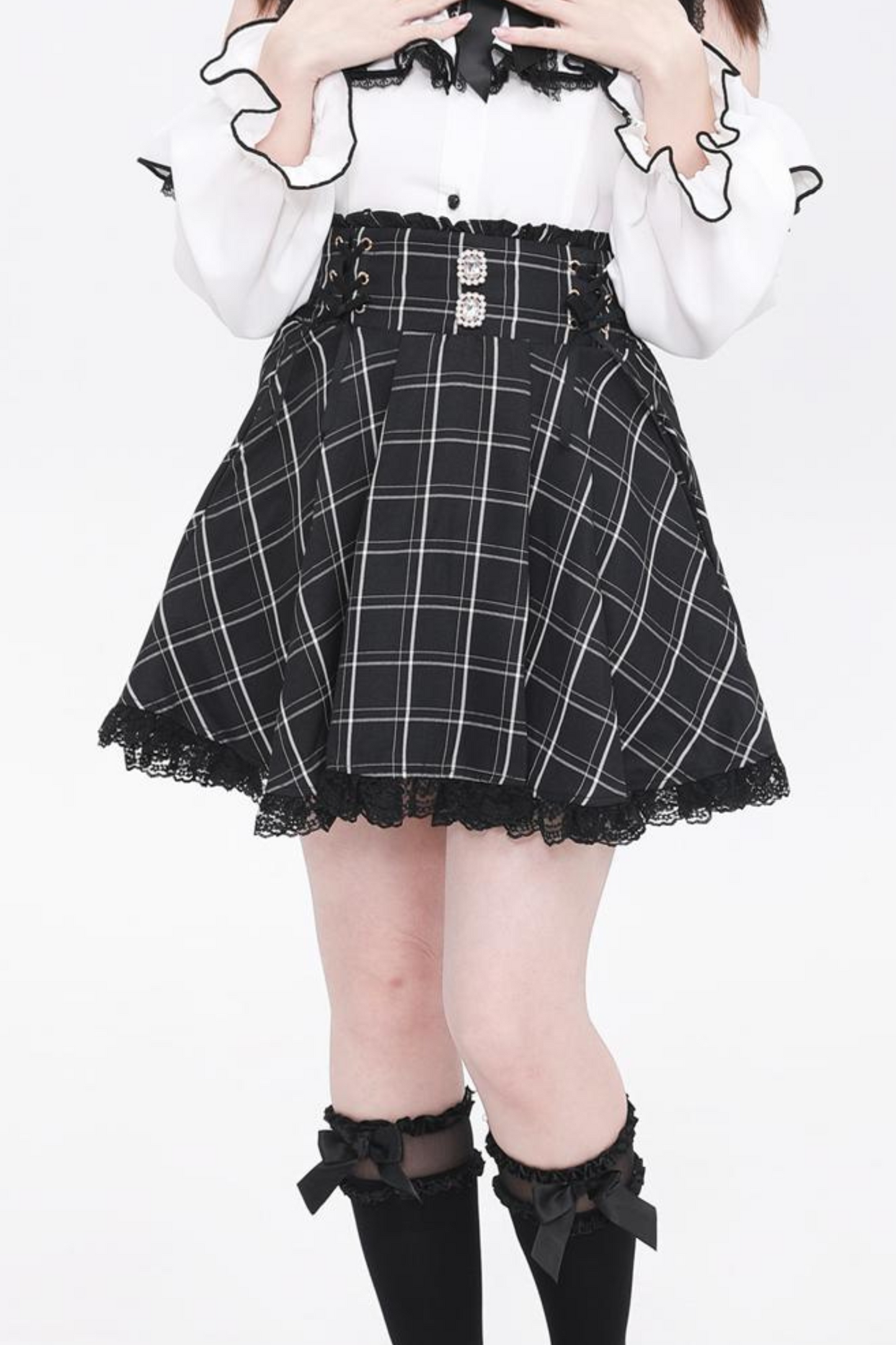 Stone Buckle Straps Skirt