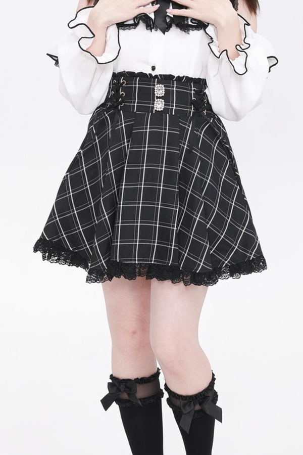 Stone Buckle Straps Skirt