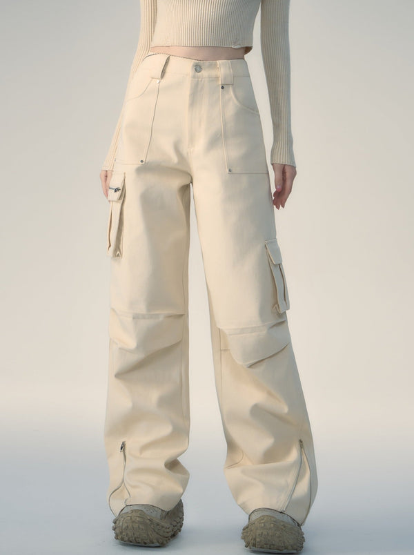 アメリカマルチポケットパラシュートワイドレッグパンツ