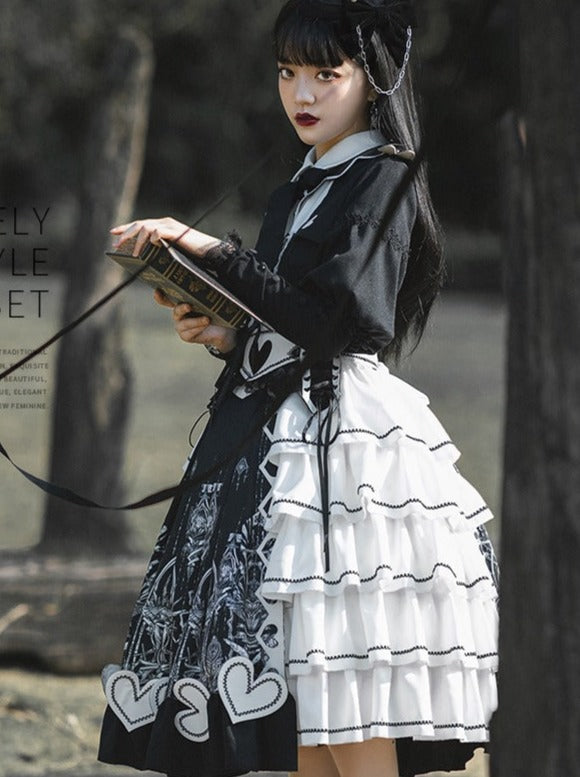 Love Lolita Rouge Heart Eye Gothic Dark Style Robe