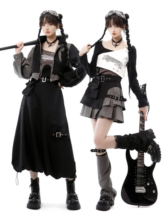 フューチャーファンタジーブラックグレーデザインアドバンストアメリカンスーツ