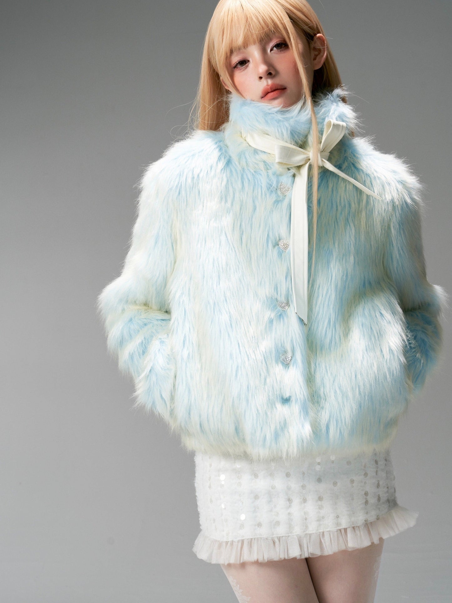 Radation Blue Sweet Fur Coat