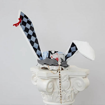 【数量限定】アリスティーパーティーアシメエプロンドレス＋うさ耳ハットドレスフルセット