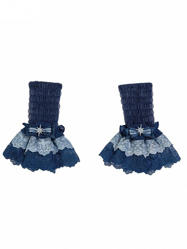 [Pre-order Deadline: September 23] Light Blue/Dark Blue Celestial Star Series Accessories (Ribbon Veil Hat, Ribbon Headband Kc, Wrist Cuffs, Choker)