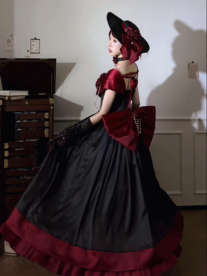 [Précommande jusqu'au 28 avril] Chapeau + accessoires de la série Princesse Rose Gothique Élégante