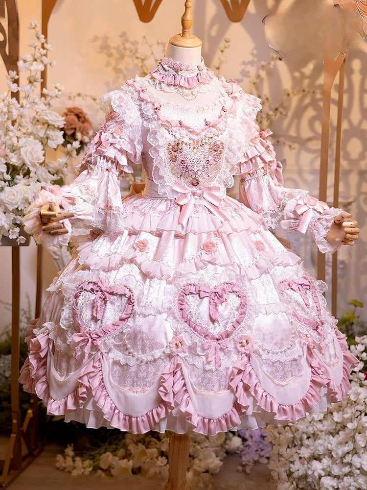 【2月22日予約締切】アンティークベリーローズロマンティックファンタジーロリータショートドレス