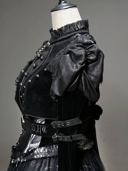 【6月8日予約締切】ファントムナイトミリタリーダークエポレットアーマークロップドジャケット