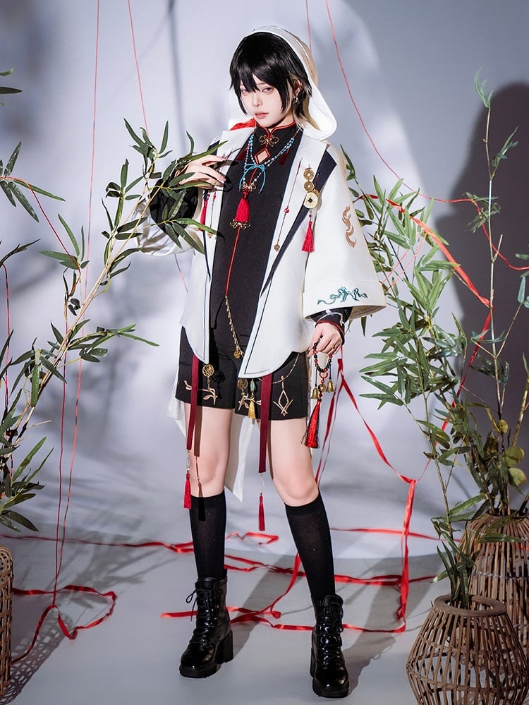 【12月26日予約締切】マウンテンゴーストチャイナプリンスフーディージャケットスーツ＋タッセルネックレス