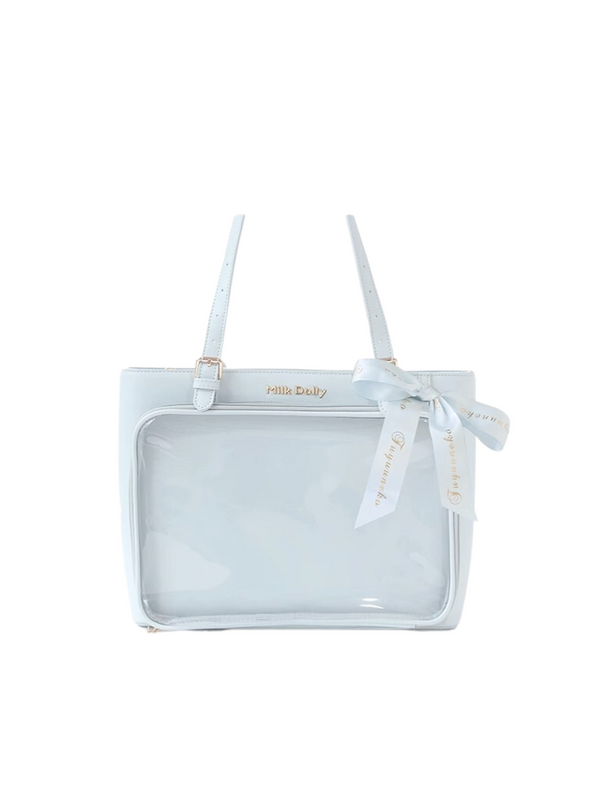 メッセンジャーショルダーリボンビックトートバッグ