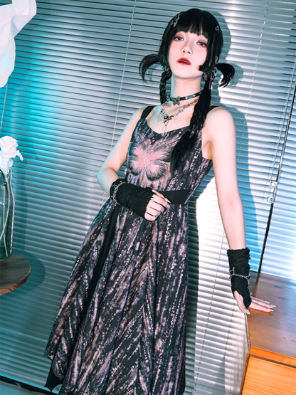 Butterfly Phantom Suspender Long Skirt