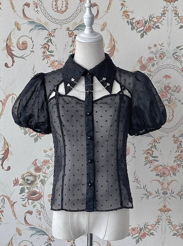 [Reserved product] Heart ribbon check corset sass dress