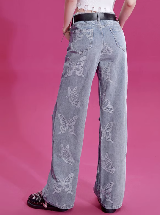 American butterfly jeans