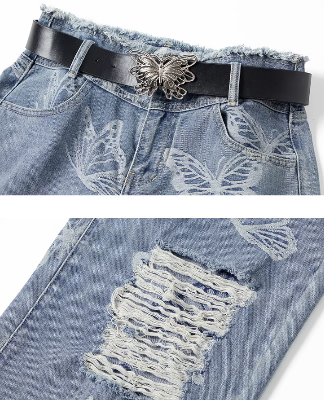 American butterfly jeans