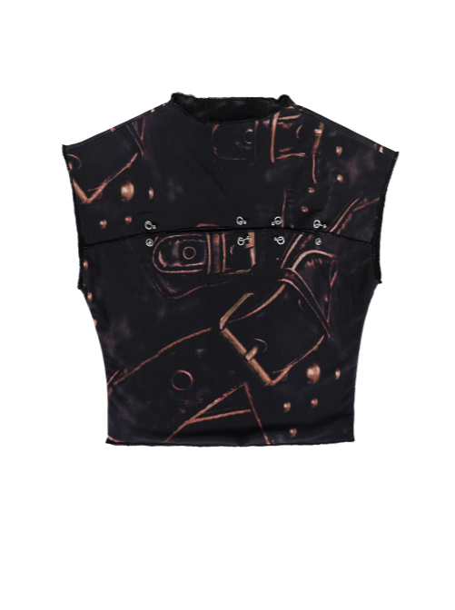 Metal Ring Punk Sleeveless Top