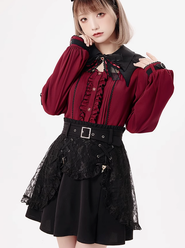 ダークヴァンパイアレース地雷スカート