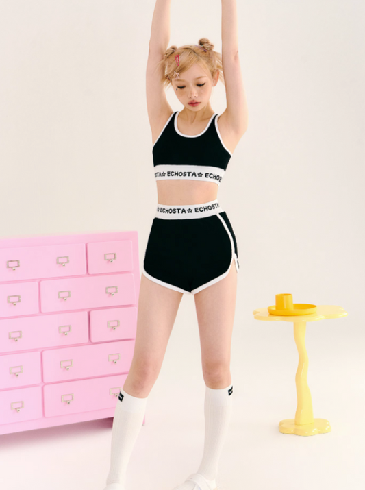 American logo sports best short tops + short logo pants