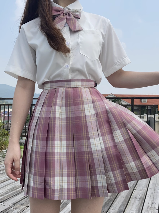 Plaid pleated skirt shop 08