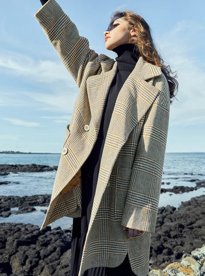 Middle Retro Wool Coat