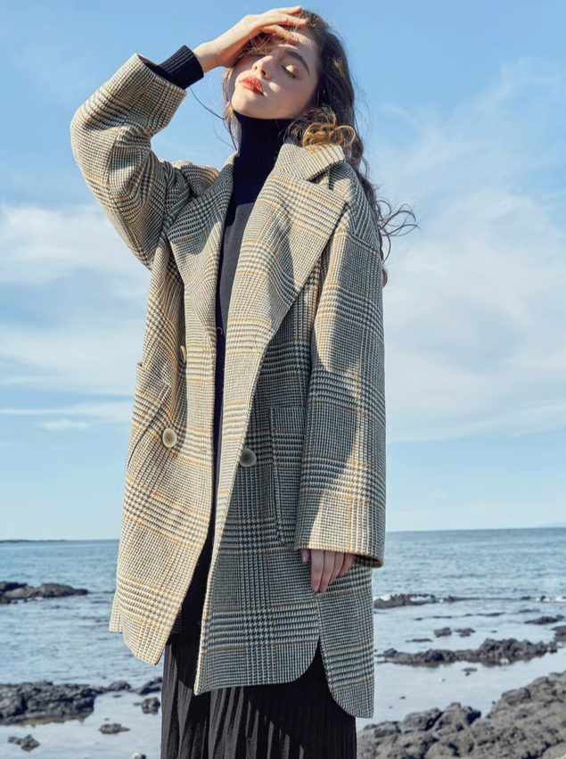 Middle Retro Wool Coat