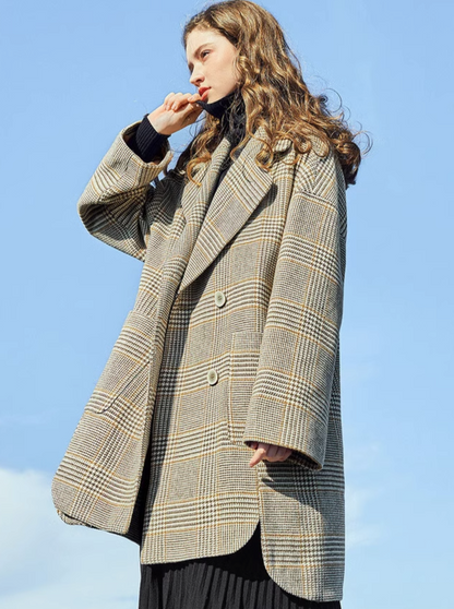 Middle Retro Wool Coat