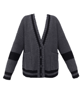 Retro College Dark Girl Loose Lazy Cardigan