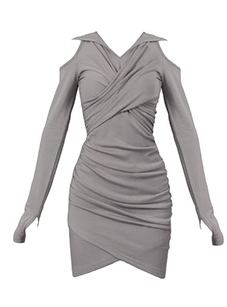 Hooded Tight Asymmetrical Dress