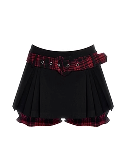 Hot Girl European Check Culottes