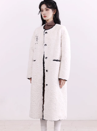 Rose Boa Long Coat