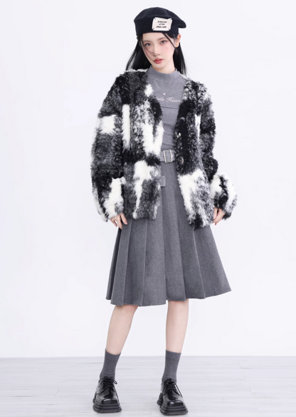 Wax Sea Lambskin Fur Jacket