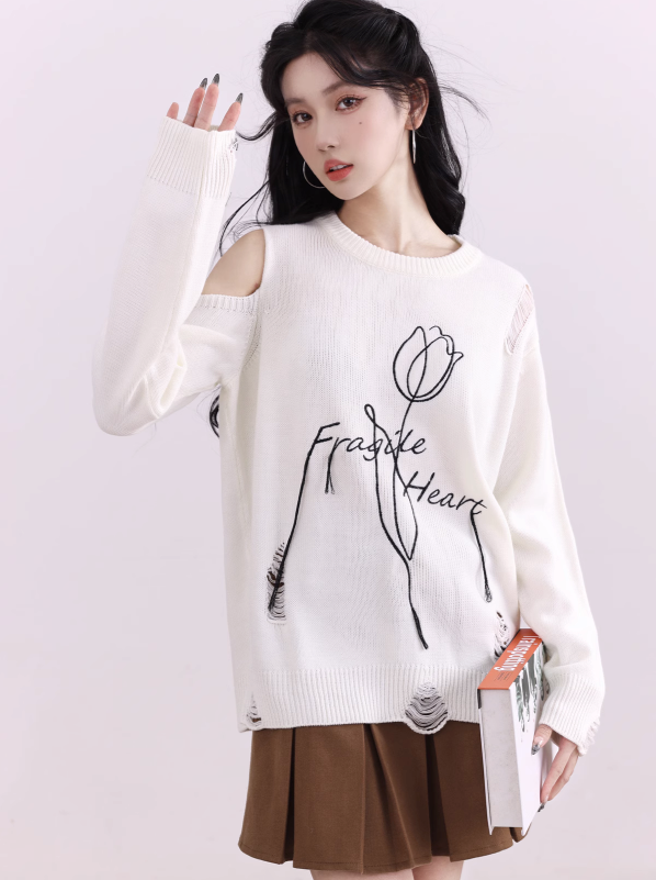 Tulip Damaged Knit Top