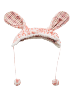 Fur Check Bunny Hat