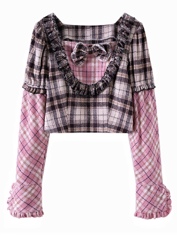 Sweet Ribbon Retro Tops