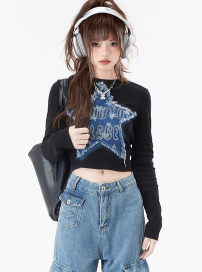 Top Slim Denim Rockstar