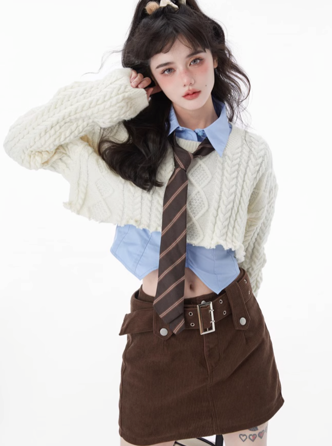 Retro Corduroy Skirt