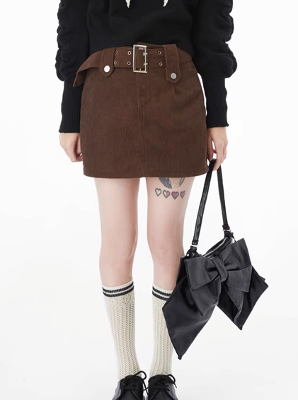 Retro Corduroy Skirt