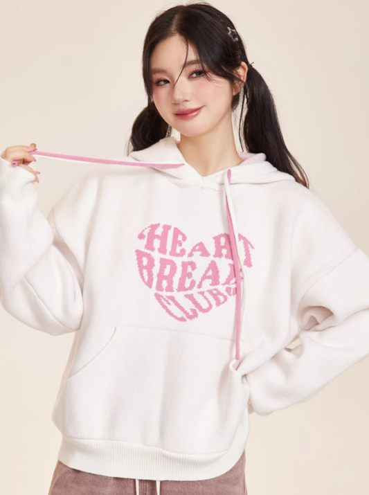 Love Heart Knit Ford Hoodie