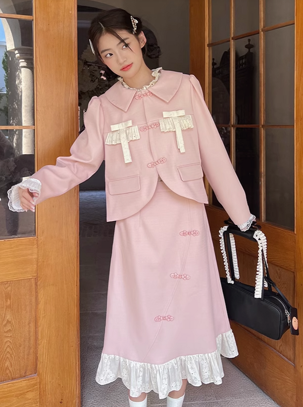 レトロスイートジャケット＋フレアロングスカート